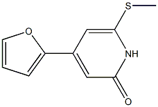 4-(2-Furyl)-6-(methylthio)-2(1H)-pyridone Struktur