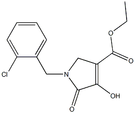 1-(2-Chlorobenzyl)-2,5-dihydro-4-hydroxy-5-oxo-1H-pyrrole-3-carboxylic acid ethyl ester Struktur