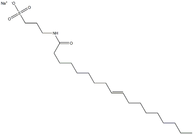 3-[(E)-9-Octadecenoylamino]-1-propanesulfonic acid sodium salt Struktur