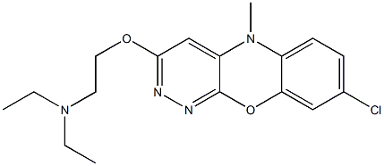 8-Chloro-3-(2-diethylaminoethoxy)-5-methyl-5H-pyridazino[3,4-b][1,4]benzoxazine Struktur