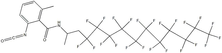 2-Isocyanato-6-methyl-N-[2-(tricosafluoroundecyl)-1-methylethyl]benzamide Struktur