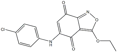 3-Ethoxy-5-(4-chlorophenylamino)-2,1-benzisoxazole-4,7-dione Struktur