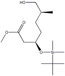 (3R,6S)-3-(tert-Butyldimethylsiloxy)-7-hydroxy-6-methylheptanoic acid methyl ester Struktur