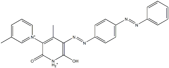 1',2'-Dihydro-6'-hydroxy-3,4'-dimethyl-2'-oxo-5'-[[4-(phenylazo)phenyl]azo]-1,3'-bipyridin-1-ium Struktur