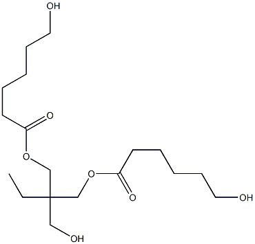 Bis(6-hydroxyhexanoic acid)2-ethyl-2-(hydroxymethyl)-1,3-propanediyl ester Struktur