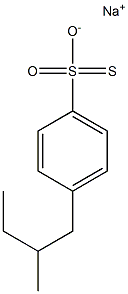 4-(2-Methylbutyl)benzenesulfonothioic acid sodium salt Struktur