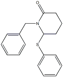 1-Benzyl-6-(phenylthio)piperidine-2-one Struktur