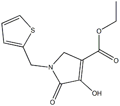 1-[(2-Thienyl)methyl]-2,5-dihydro-4-hydroxy-5-oxo-1H-pyrrole-3-carboxylic acid ethyl ester Struktur