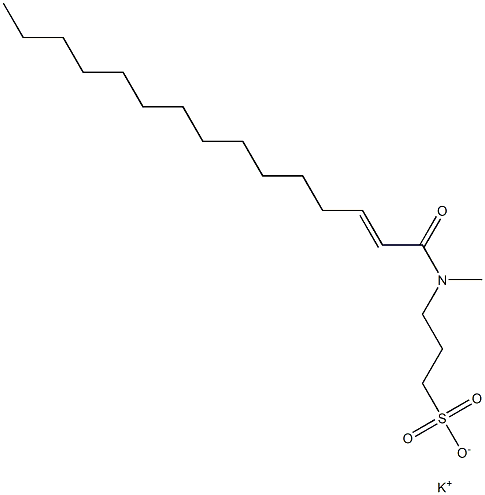 3-[N-(2-Pentadecenoyl)-N-methylamino]-1-propanesulfonic acid potassium salt Struktur