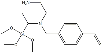 N-(p-Vinylbenzyl)-N-[1-(trimethoxysilyl)propyl]ethylenediamine Struktur