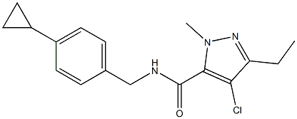 N-(4-Cyclopropylbenzyl)-1-methyl-3-ethyl-4-chloro-1H-pyrazole-5-carboxamide Struktur