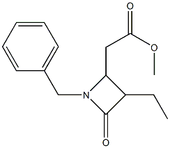 [1-Benzyl-4-oxo-3-ethylazetidin-2-yl]acetic acid methyl ester Struktur