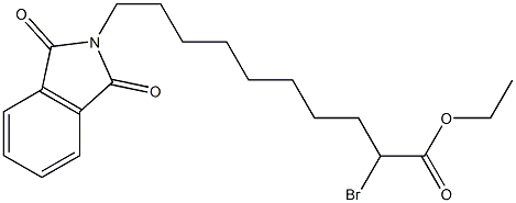 2-Bromo-10-[(1,3-dihydro-1,3-dioxo-2H-isoindol)-2-yl]decanoic acid ethyl ester Struktur