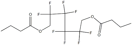 Dibutyric acid 2,2,3,3,4,4,5,5-octafluorohexane-1,6-diyl ester Struktur