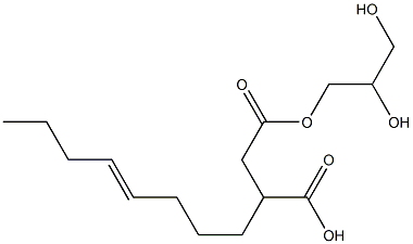 3-(4-Octenyl)succinic acid hydrogen 1-(2,3-dihydroxypropyl) ester Struktur