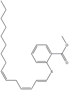 2-[[(1E,3Z,6Z)-1,3,6-Pentadecatrien-1-yl]thio]benzoic acid methyl ester Struktur