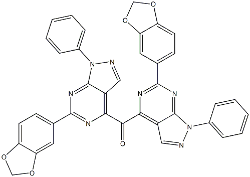 (3,4-Methylenedioxyphenyl)(1-phenyl-1H-pyrazolo[3,4-d]pyrimidin-4-yl) ketone Struktur