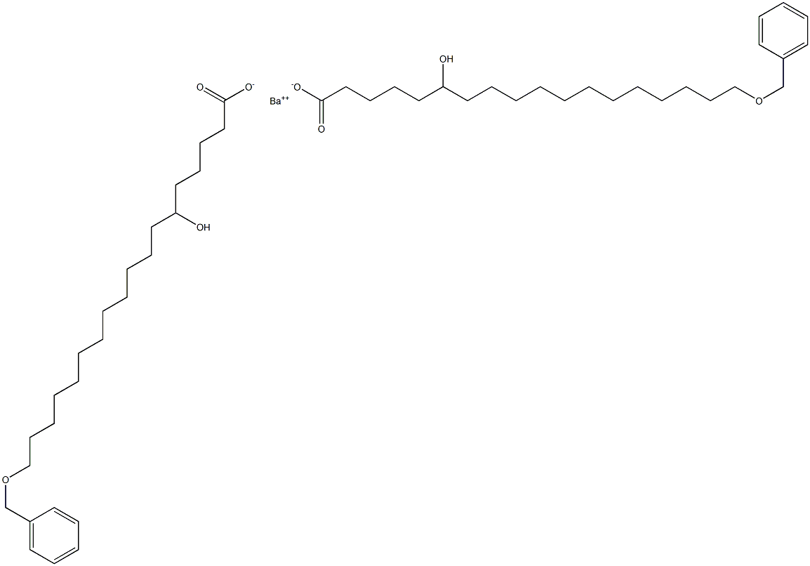 Bis(18-benzyloxy-6-hydroxystearic acid)barium salt Struktur