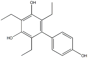 2,4,6-Triethyl-1,1'-biphenyl-3,4',5-triol Struktur