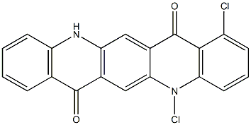 1,5-Dichloro-5,12-dihydroquino[2,3-b]acridine-7,14-dione Struktur