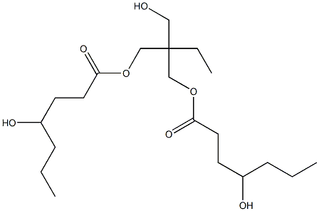 Bis(4-hydroxyheptanoic acid)2-ethyl-2-(hydroxymethyl)-1,3-propanediyl ester Struktur