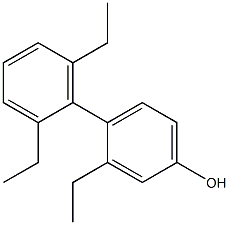 3-Ethyl-4-(2,6-diethylphenyl)phenol Struktur