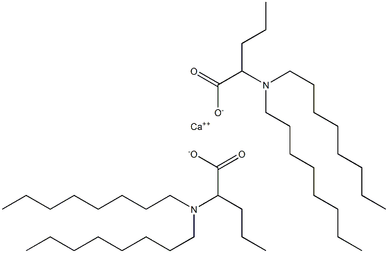 Bis[2-(dioctylamino)valeric acid]calcium salt Struktur