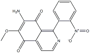 7-Amino-6-methoxy-1-(2-nitrophenyl)isoquinoline-5,8-dione Struktur