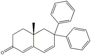 (4aR)-4,4a,5,6-Tetrahydro-4a-methyl-6,6-diphenylnaphthalen-2(3H)-one Struktur