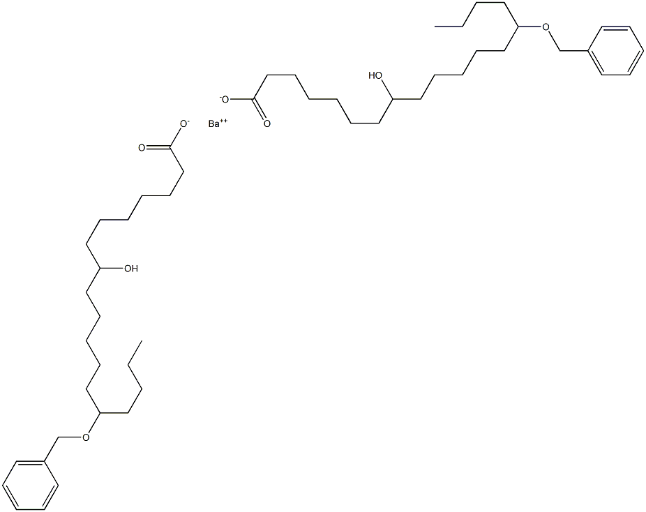 Bis(14-benzyloxy-8-hydroxystearic acid)barium salt Struktur