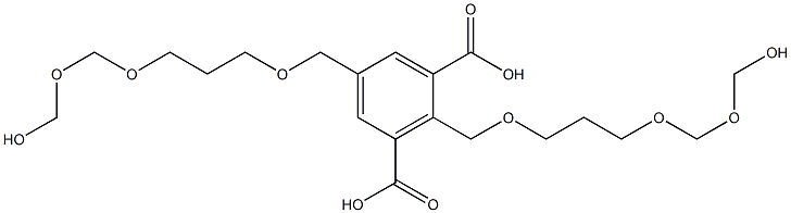 2,5-Bis(9-hydroxy-2,6,8-trioxanonan-1-yl)isophthalic acid Struktur