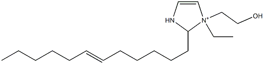 2-(6-Dodecenyl)-1-ethyl-1-(2-hydroxyethyl)-4-imidazoline-1-ium Struktur