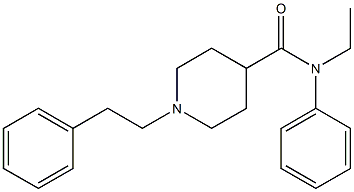 N-Ethyl-N-phenyl-1-(2-phenylethyl)piperidine-4-carboxamide Struktur