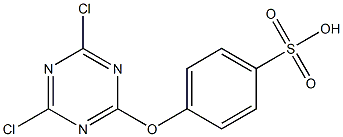 p-(4,6-Dichloro-1,3,5-triazin-2-yloxy)benzenesulfonic acid Struktur