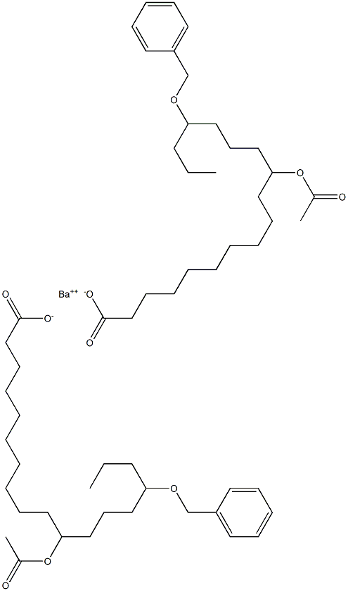 Bis(15-benzyloxy-11-acetyloxystearic acid)barium salt Struktur