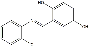 1-(2,5-Dihydroxybenzylideneamino)-2-chlorobenzene Struktur