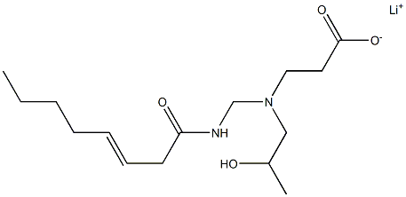 3-[N-(2-Hydroxypropyl)-N-(3-octenoylaminomethyl)amino]propionic acid lithium salt Struktur