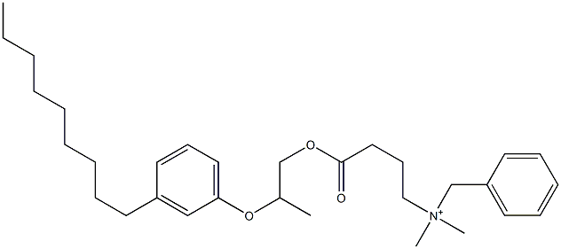 N,N-Dimethyl-N-benzyl-N-[3-[[2-(3-nonylphenyloxy)propyl]oxycarbonyl]propyl]aminium Struktur