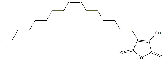 3-[(Z)-7-Hexadecenyl]-4-hydroxy-5-methylene-2(5H)-furanone Struktur