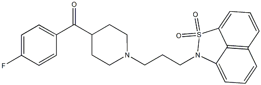 2-[3-[4-(4-Fluorobenzoyl)-1-piperidinyl]propyl]-2H-naphth[1,8-cd]isothiazole 1,1-dioxide Struktur