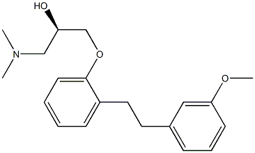 (2R)-3-Dimethylamino-1-[2-(3-methoxyphenethyl)phenoxy]-2-propanol Struktur