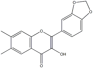 6,7-Dimethyl-3',4'-methylenebisoxyflavonol Struktur