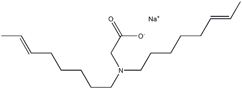 N,N-Di(6-octenyl)glycine sodium salt Struktur