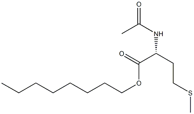 (R)-2-(Acetylamino)-4-(methylthio)butyric acid octyl ester Struktur