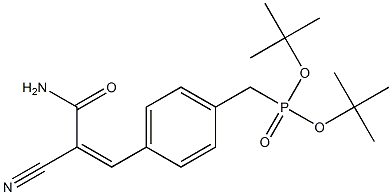 [4-(2-Carbamoyl-2-cyanoethenyl)phenyl]methylphosphonic acid di-tert-butyl ester Struktur