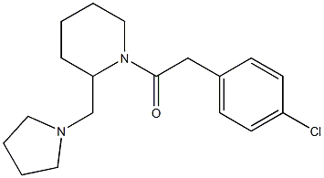 1-[(4-Chlorophenyl)acetyl]-2-(1-pyrrolidinylmethyl)piperidine Struktur