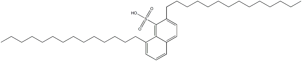 2,8-Ditetradecyl-1-naphthalenesulfonic acid Struktur