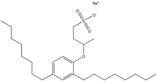 3-(2,4-Dioctylphenoxy)butane-1-sulfonic acid sodium salt Struktur