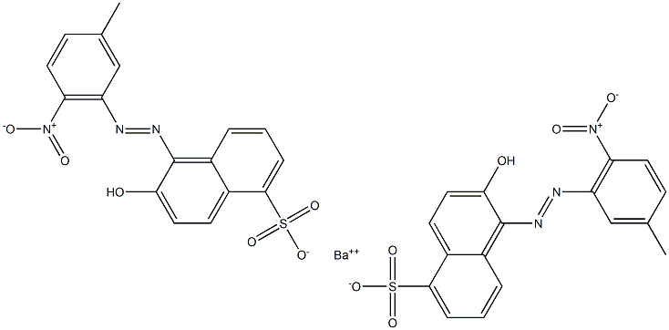 Bis[1-[(3-methyl-6-nitrophenyl)azo]-2-hydroxy-5-naphthalenesulfonic acid]barium salt Struktur