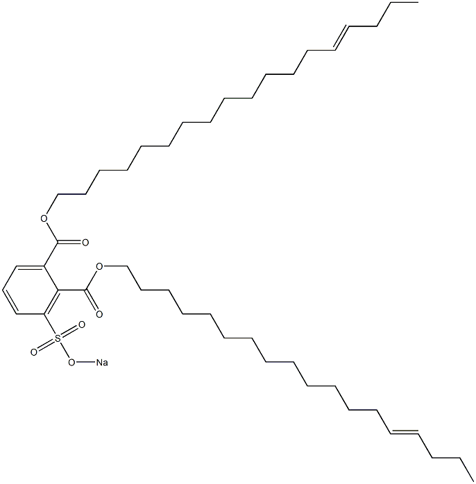 3-(Sodiosulfo)phthalic acid di(14-octadecenyl) ester Struktur